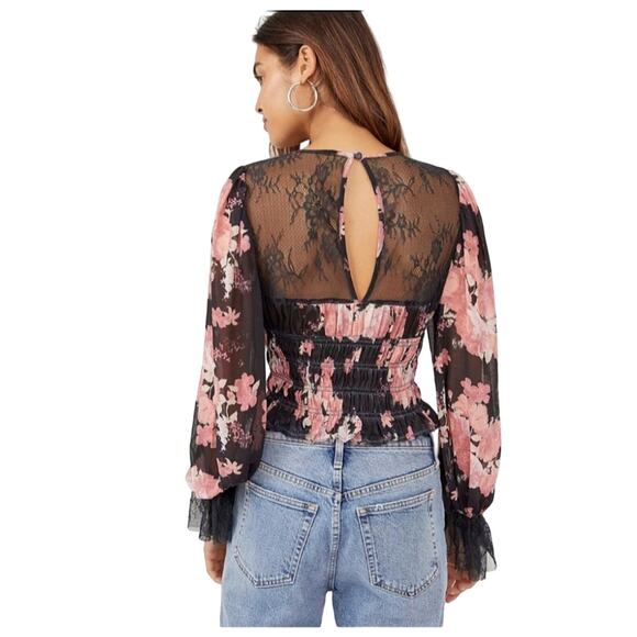 Free people lace floral top - Picture 2 of 6